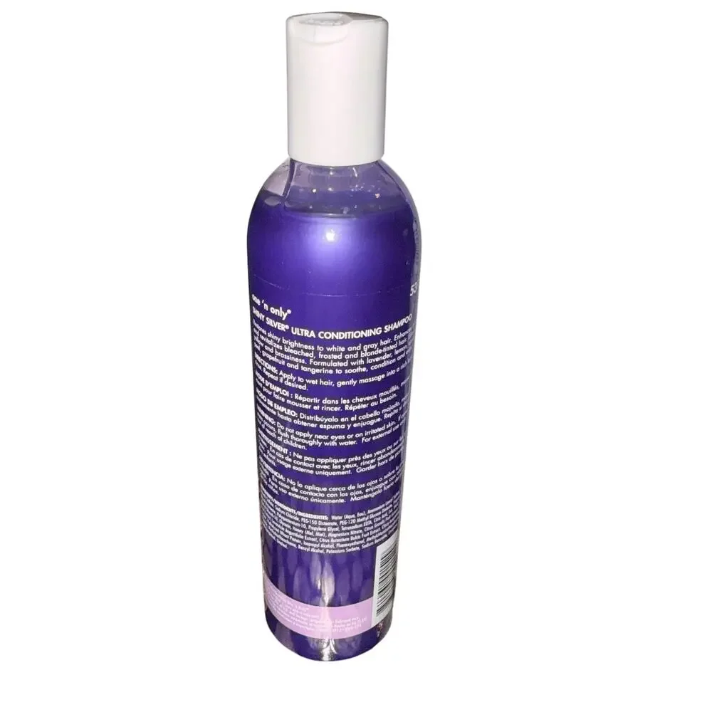 One N Only Shiny Silver Ultra Conditioning Shampoo for white/grey hair 12 oz NEW